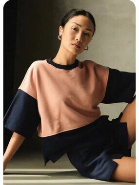 NATION LTD barrett sweatshirt in night sky colorblock